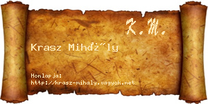 Krasz Mihály névjegykártya