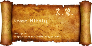 Krasz Mihály névjegykártya