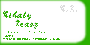 mihaly krasz business card
